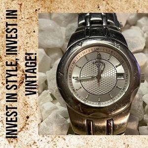 Callaway VINTAGE Golf Silver Tone Analog Stainless Steel Watch